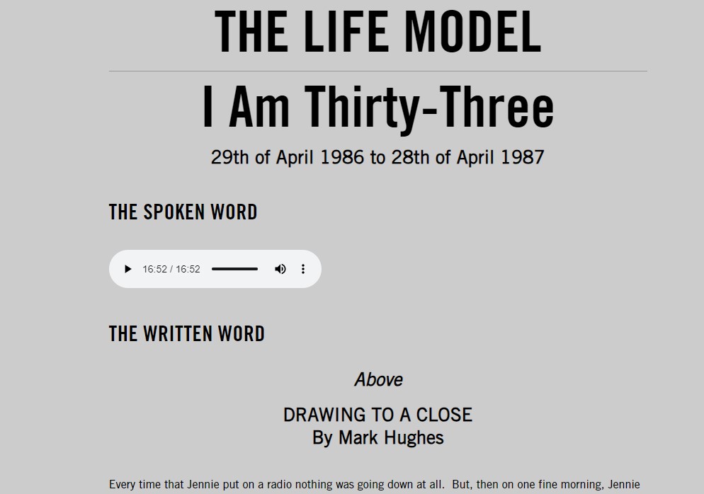 Graphic for accessing the spoken word version of The Life Model.